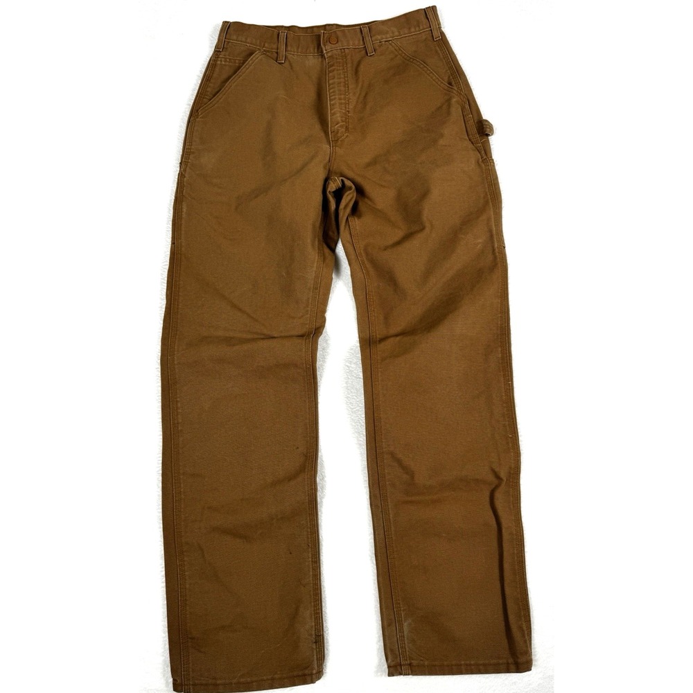 Carhartt Flame-Resistant FR Carpenter Pants Mens 32x34 Brown Canvas Original Fit